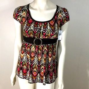 Byer California Bohemian Tie Waist Blouse Girls M